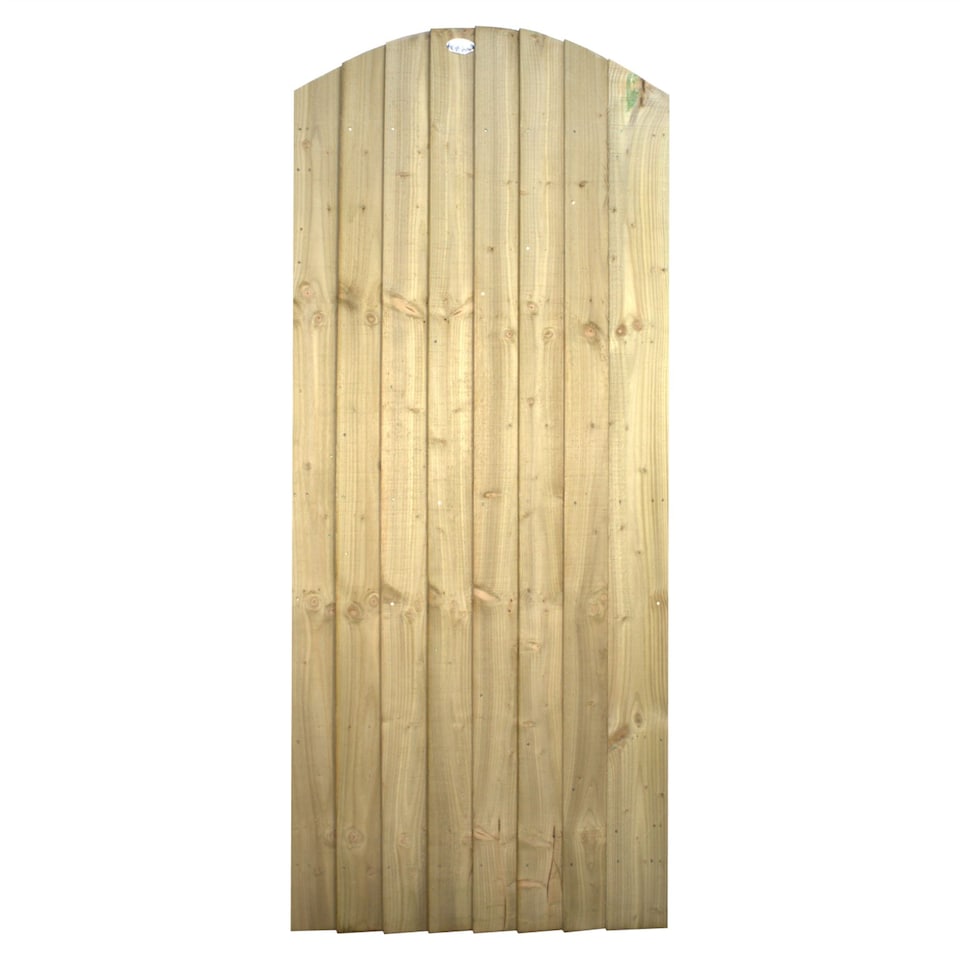 image 1 of Arch Top Wooden Garden Gate 6ft x 2.5ft Feather Edge Fully Framed Treated Door