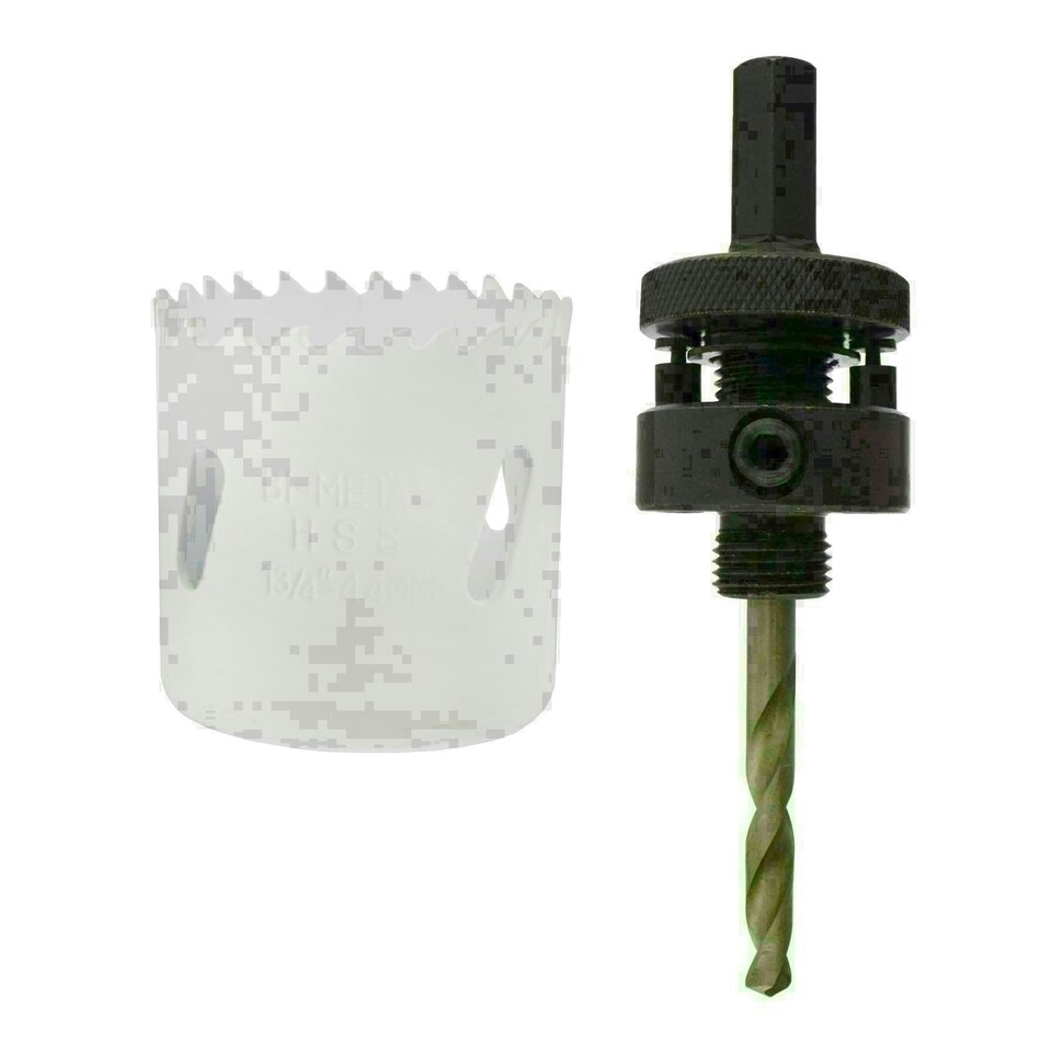 image 1 of 44mm HSS Hole Saw Holesaw Bi-Metal Blade Cutter Drill And Drill Adaptor Arbor