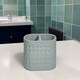 image 3 of Maison Soft Green Shimmer Bathroom Accessory Set - Soap Dispenser & Toothbrush Holder | Green | Green | 1