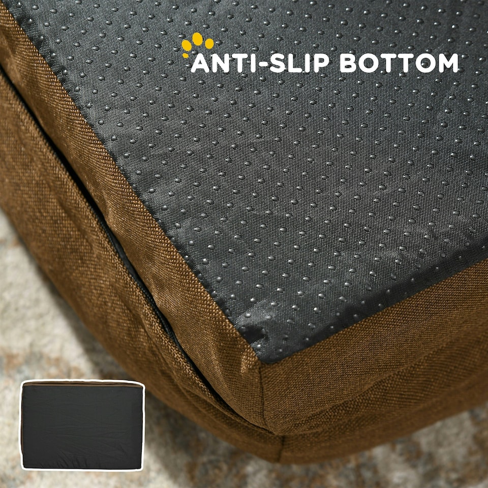 image 1 of PawHut Dog Bed Calming Pet Bed Dog Mattress for Small Dogs - Brown