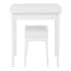 image 5 of Premier Kids Childrens Dressing Table and Chair, Crisp White Dressing Table with Mirror, Body Posture Vanity Chair