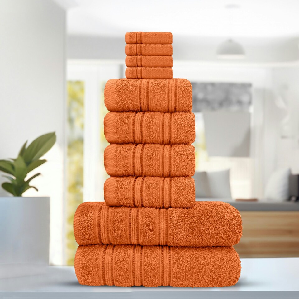 Everyday 100% Cotton Towels - Super Absorant and Soft – Cotton Hand & Bath Towels - Orange Orange | Bath sheet