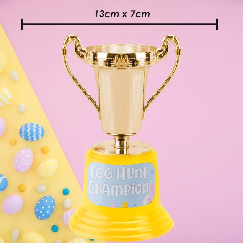 image 1 of PMS Gold Easter Egg Hunt Trophy Plush 13cm x 7cm - 1 Each