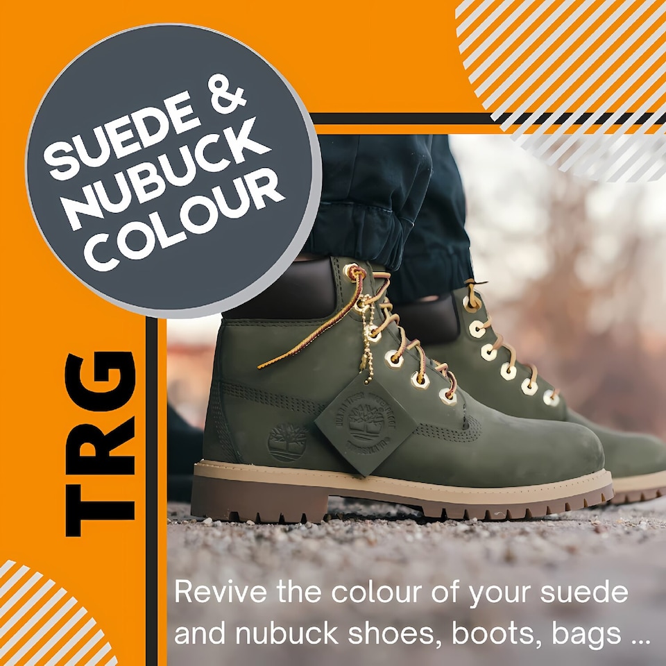 image 1 of TRG Suede and Nubuck Colour Restorer with Sponge Applcator for Shoes 75ml | Brown | Beige