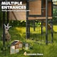 image 5 of PawHut Rabbit Hutch, Guinea Pig Hutch Outdoor with Steel Run, Tray, Ramp