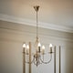 image 2 of ValueLights Memphis Twist Brushed Chrome 5 Way Chandelier | Chrome