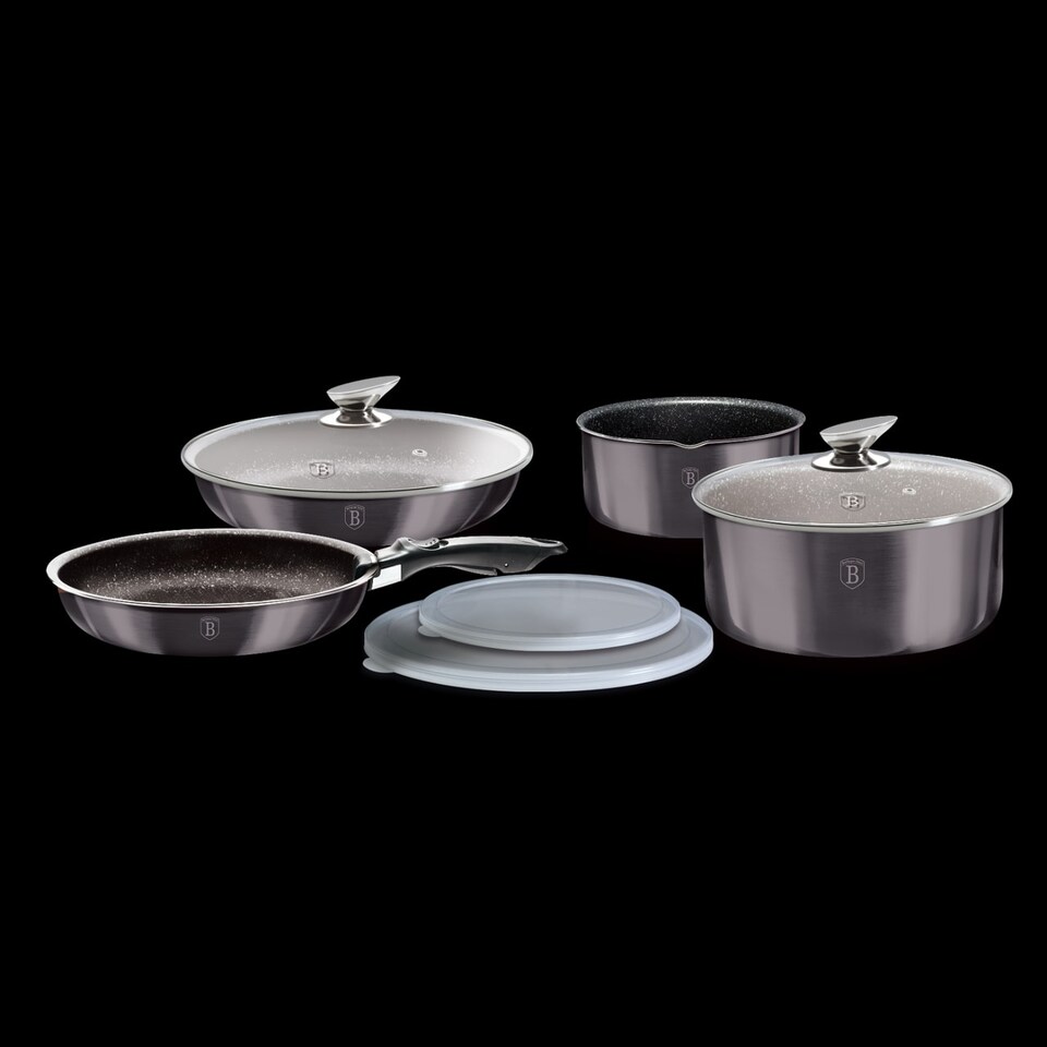 image 1 of Berlinger Haus 9Pc Carbon Pro Cookware Set