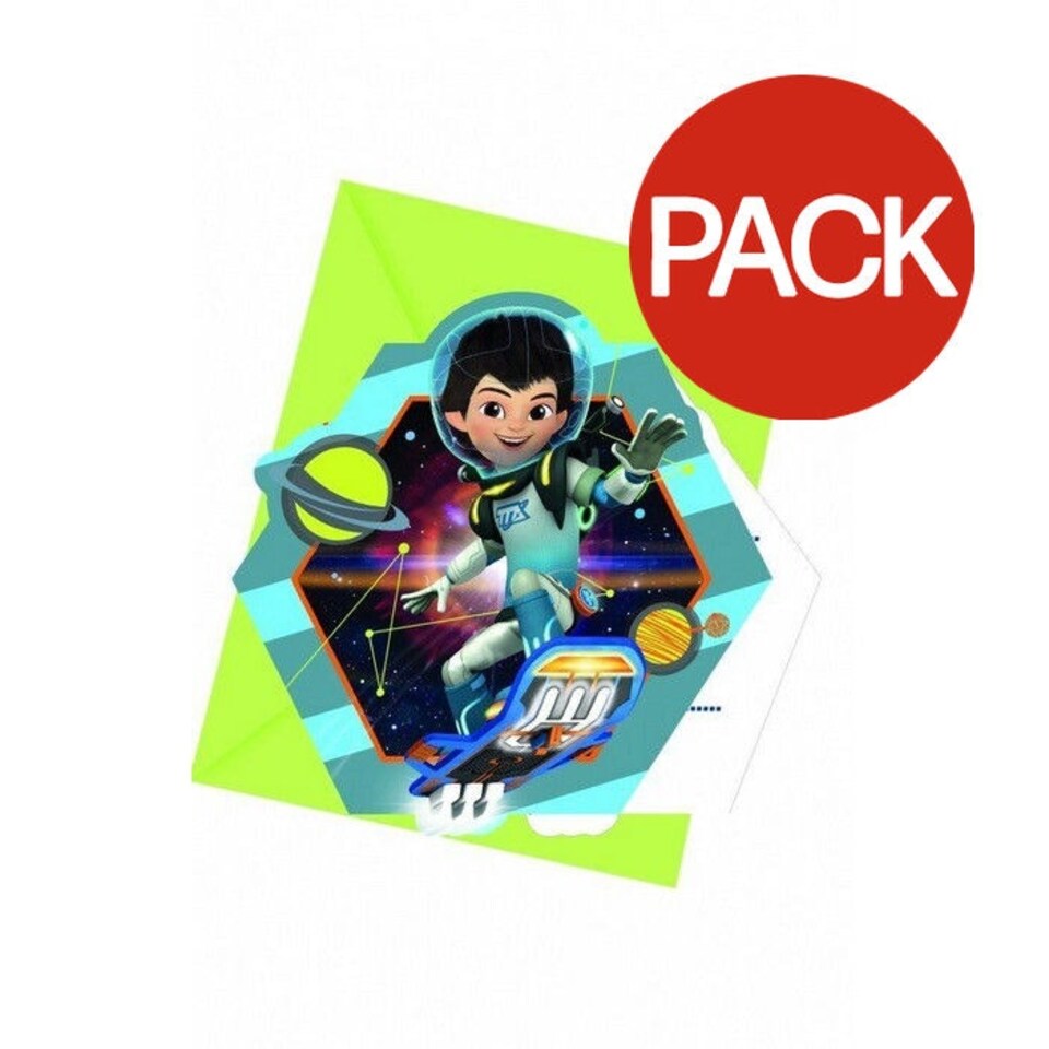 Miles From Tomorrowland Space Invitations (Pack of 6) - Multicoloured - One Size