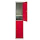 image 4 of Metal Storage Lockers - Two Doors, Flatpacked, Red Red
