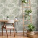 image 3 of Muriva Eden Collection Tropical Toile Wallpaper - Olive - 10m x 53cm