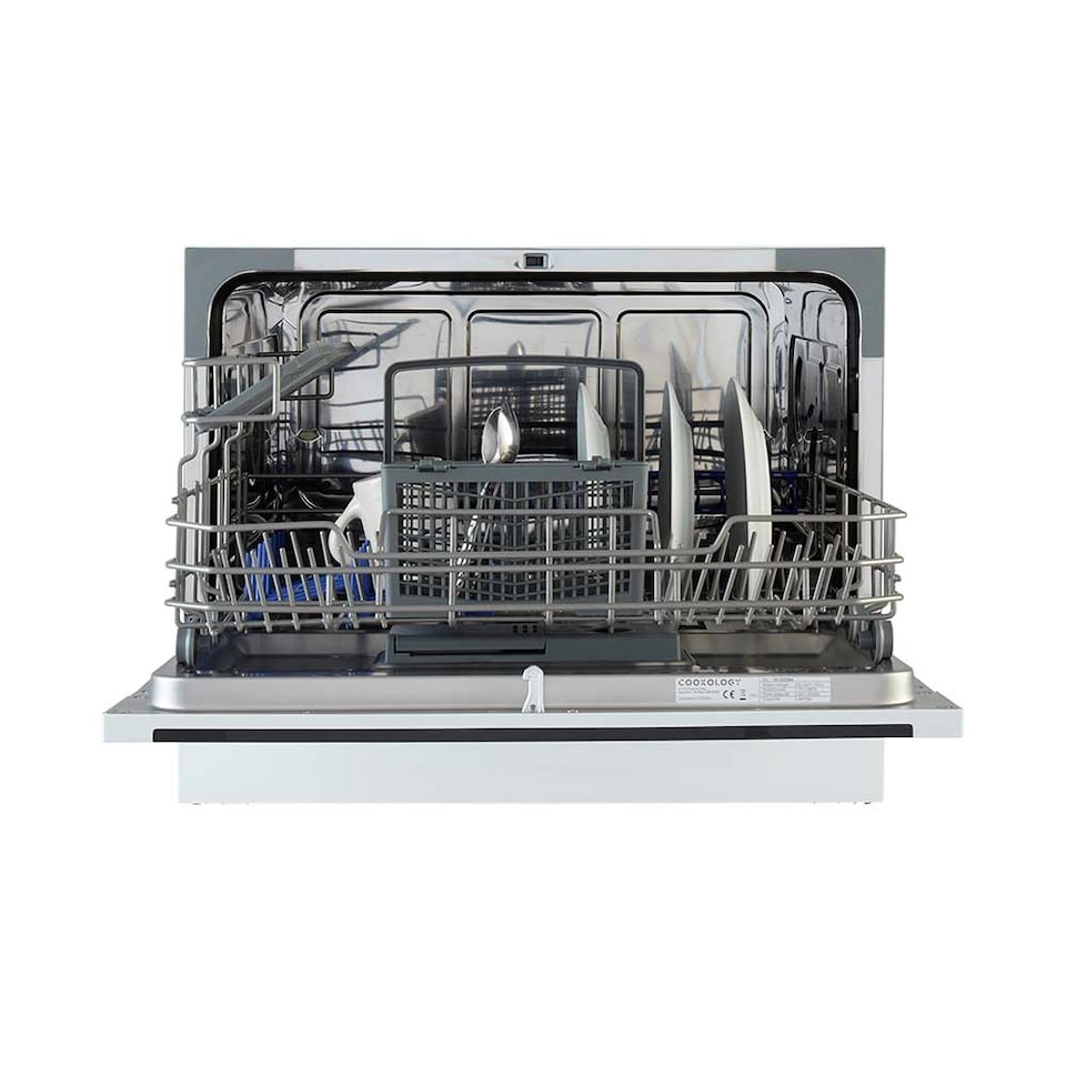 image 1 of Cookology 6 Place Setting Table Top Dishwasher in Compact Size - CTTD6WH White