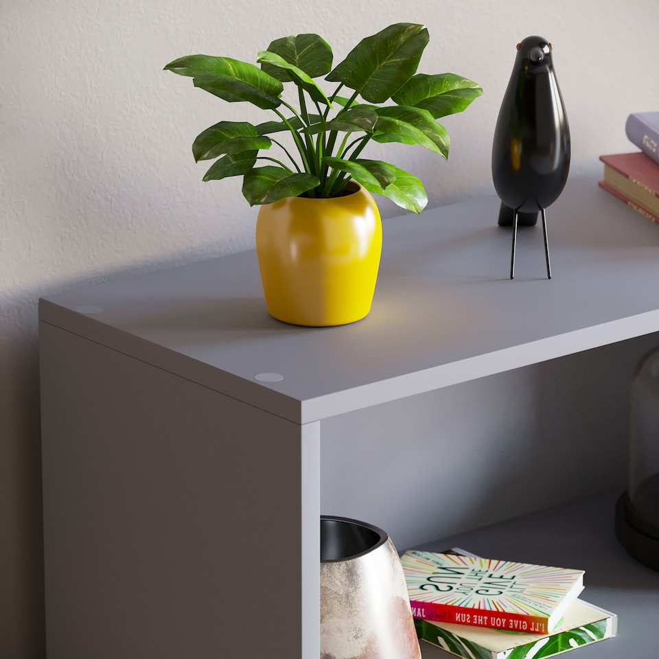 image 1 of Vida Designs Cambridge 3 Tier Low Bookcase Display Storage, Grey