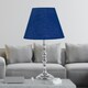 image 3 of Set of 2 Chrome Table Lamps with Decorative Stem and Navy Blue Shades Chrome | Blue