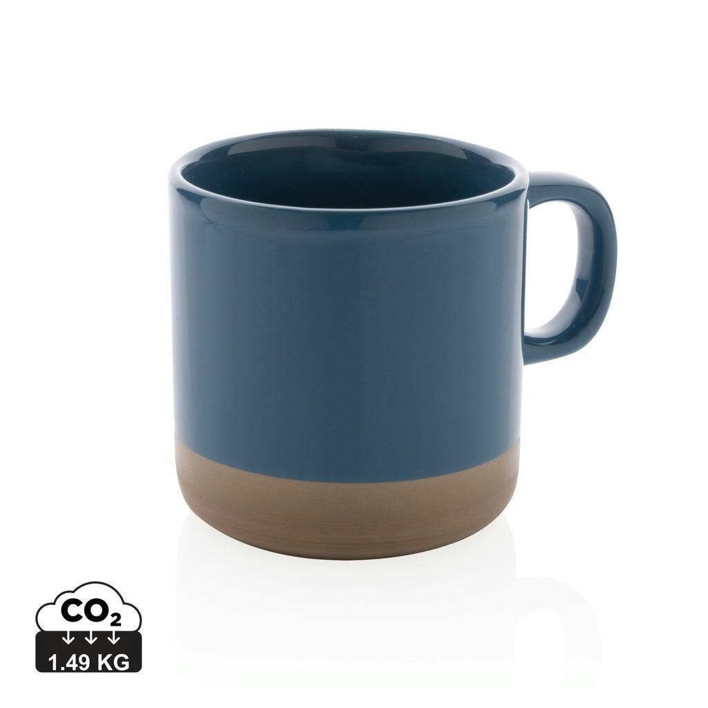 XD Collection Glazed Ceramic 360ml Mug - Blue - One Size