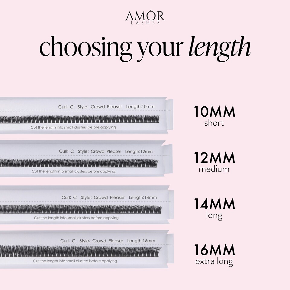 image 1 of House Of Amor - Eyelash Extensions - Crowd Pleaser Length - Volume D Curl - Short