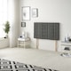 image 4 of Astoria Divan Bed Base with 2 Drawers & 30 Inch Diamante Headboard in Linen Fabric | Grey | Grey | Small Single