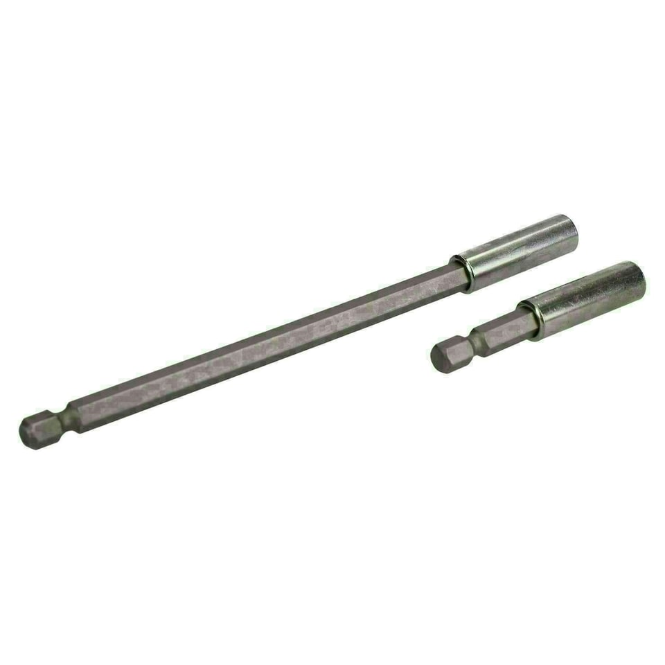 image 1 of 2pc magnetic bit screwdriver hex adaptor power bit extension 60mm - 150mm TE627