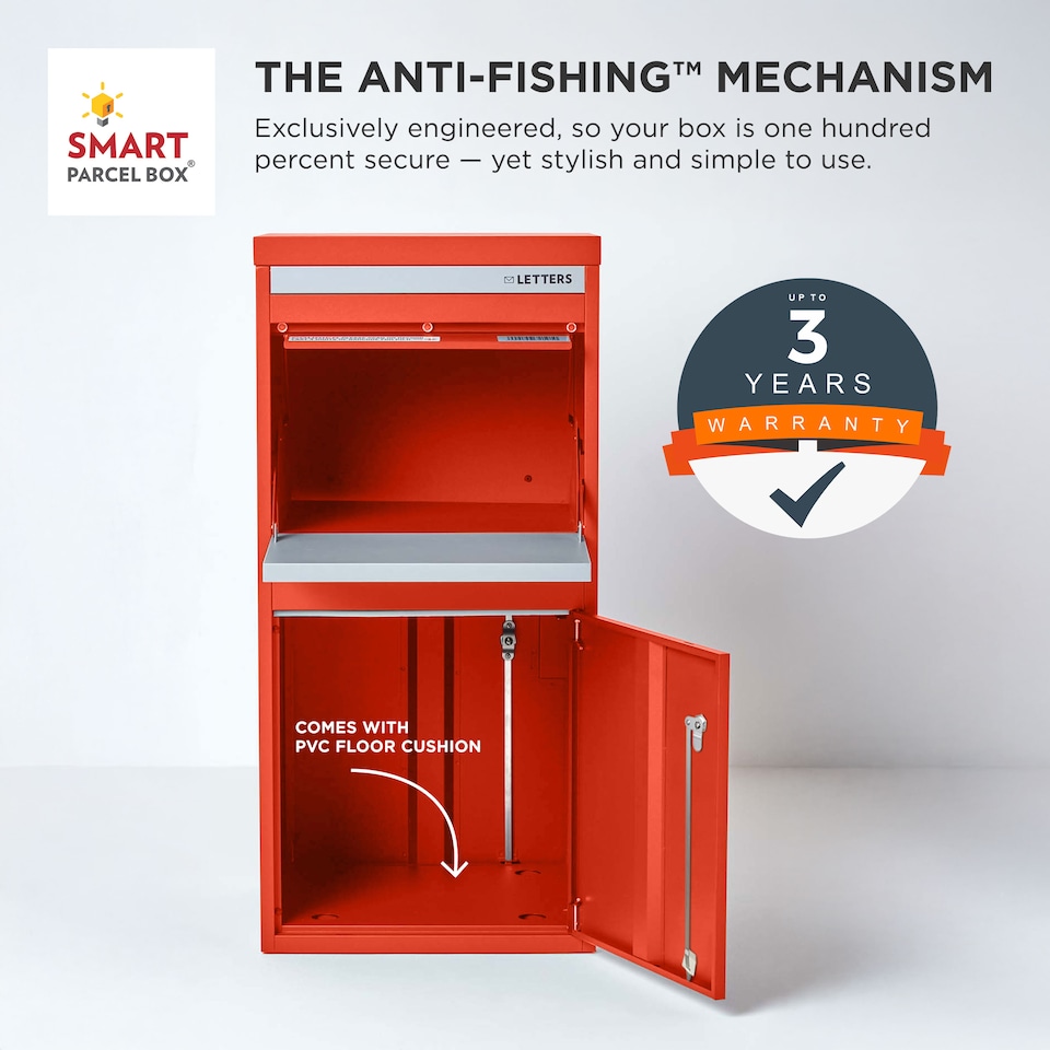 image 1 of SMART PARCEL BOX® Extra Large Front & Rear Access | Red | 1