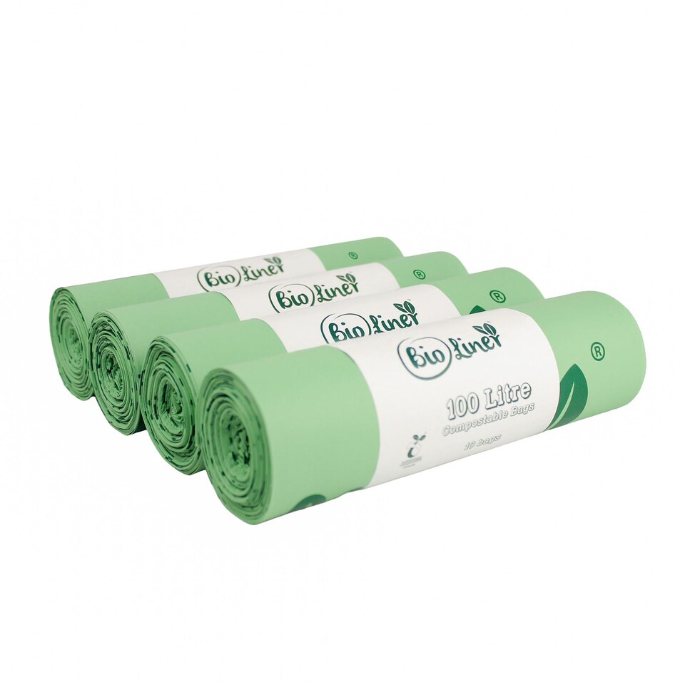 image 1 of BioLiner 100 Litre Heavy Duty Compostable Waste Sacks - 4 Rolls
