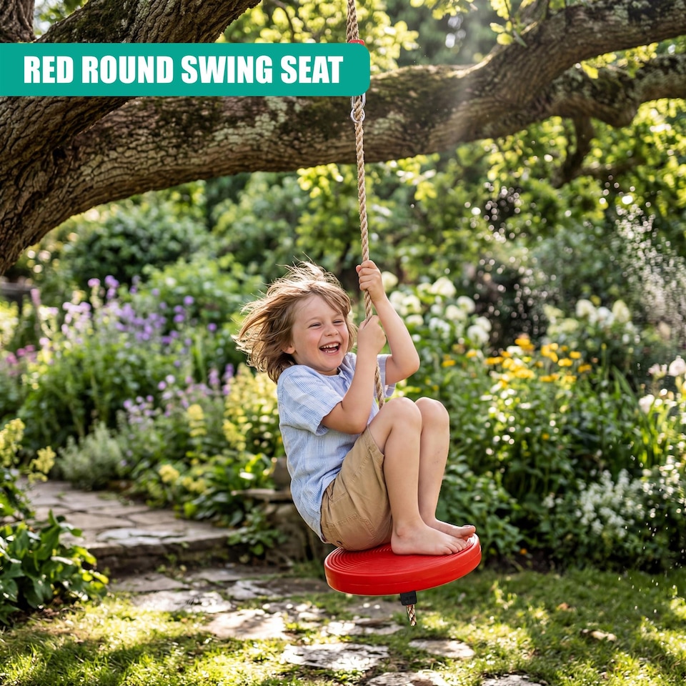 image 1 of The Magic Toy Shop 3-in-1 Trapeze Swing Rope Ladder Set Outdoor Climbing Accessories