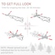 image 8 of HOMCOM 4.5ft Artificial Flocked Christmas Tree with LED Lights, Snow Branches