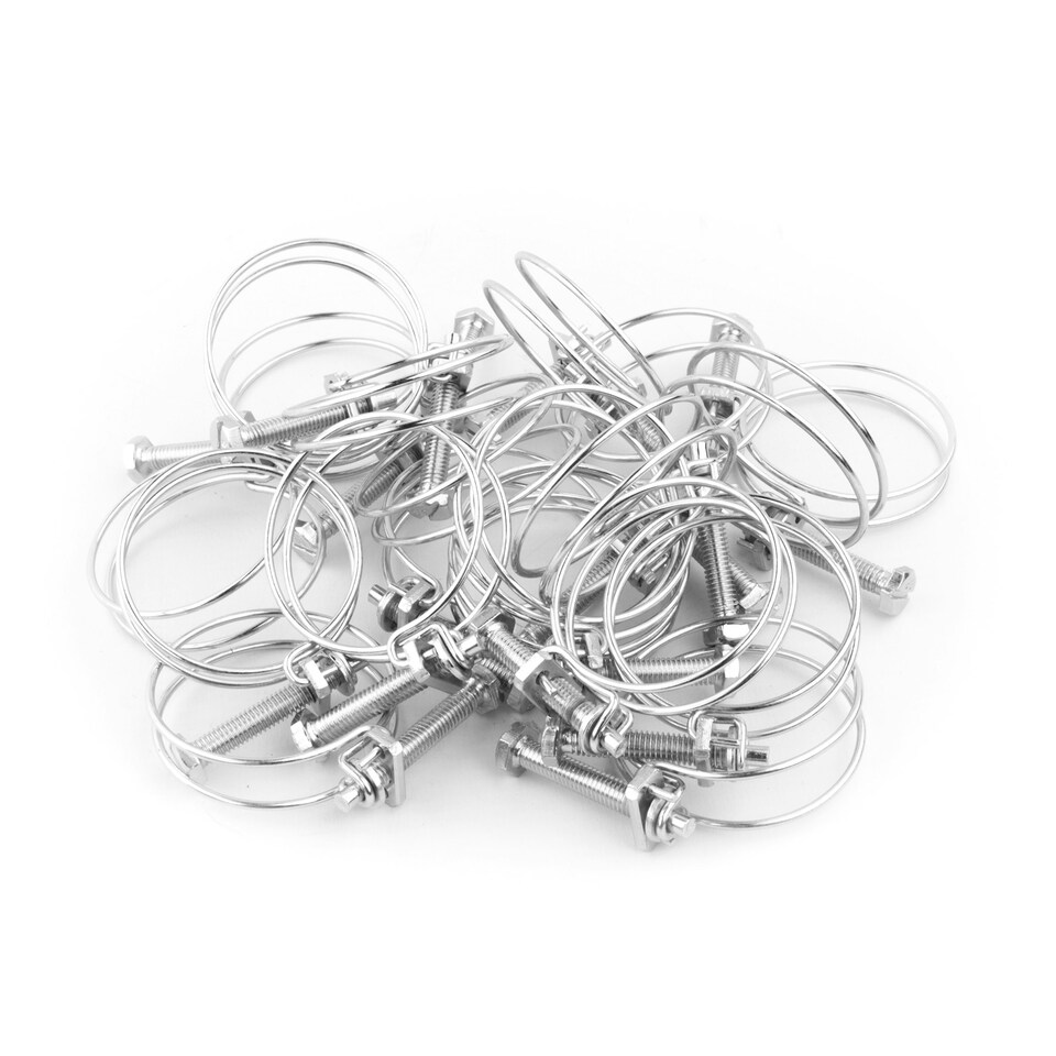 image 1 of KCT Universal 36-40mm Double Wire Clips for Hose Pipe - 20 Pack