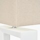 image 5 of Block White Ceramic Rectangular Table Lamp Cream | White