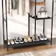 image 9 of HOMCOM Coat Rack with Shoe Storage, 170cm Free Standing Hall Tree with Hanging Rail and Storage Shelves, 2-In-1 Coat Stand for Hallway, Entryway, Bedroom, Black