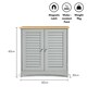 image 5 of VonHaus Shrewsbury Grey Bathroom Storage Cabinet with Wood Effect Top