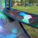 image 4 of OHS Kids Football Camping Chair Folding Garden Outdoor Picnic Seat | Multi | Neon