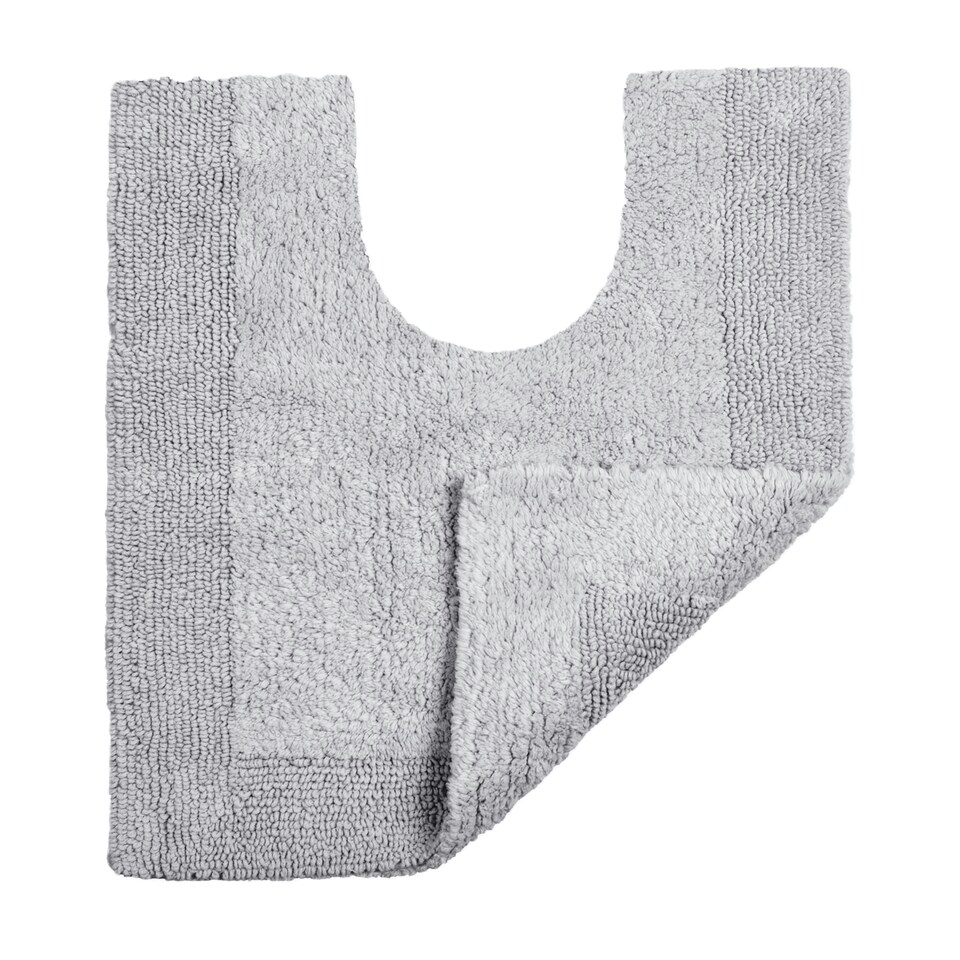 image 1 of Heavyweight Reversible Pedestal Toilet Mat - Charcoal Grey