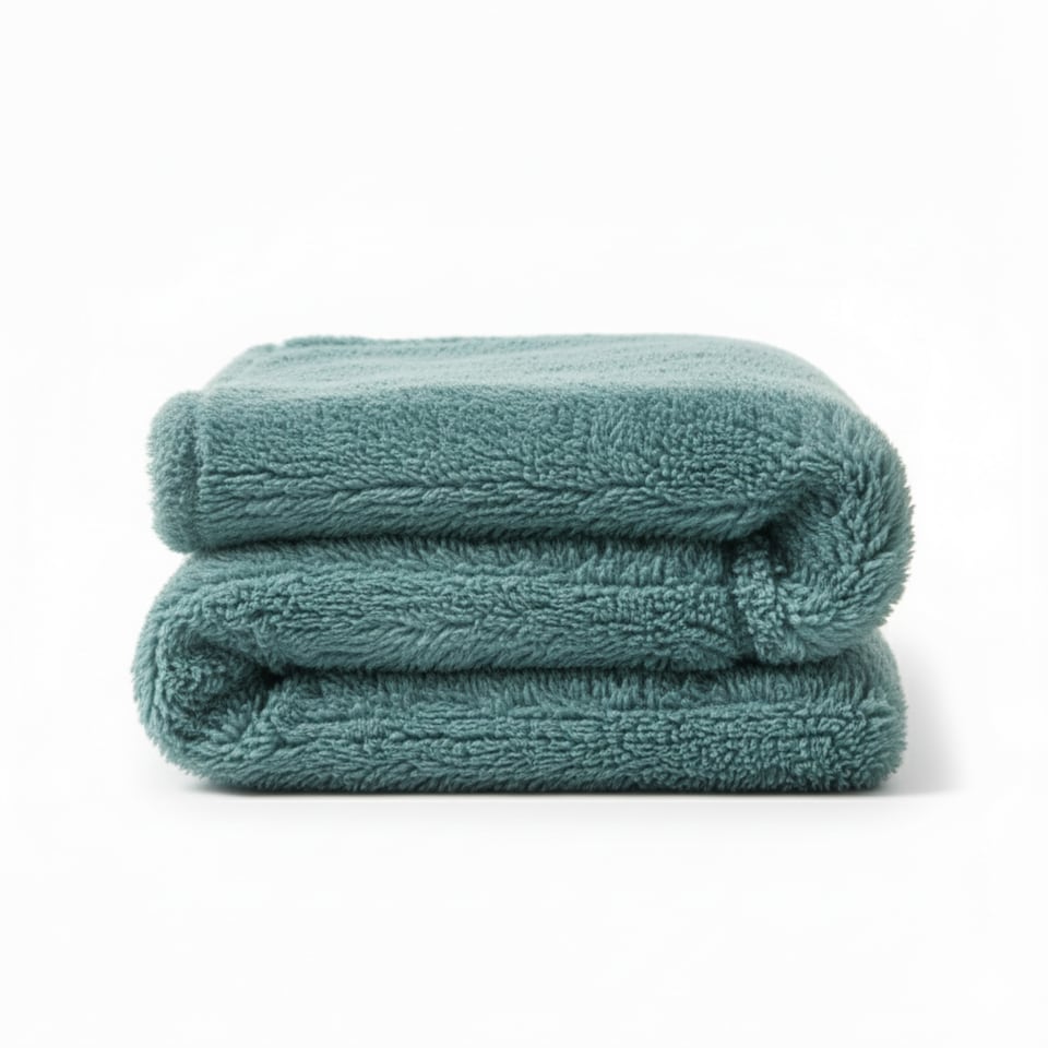 image 1 of Cuddly Extra Fluffy Throw Ultra Soft Plush Blanket for Sofa Bed Home Decor | Blue | Duck Egg Blue