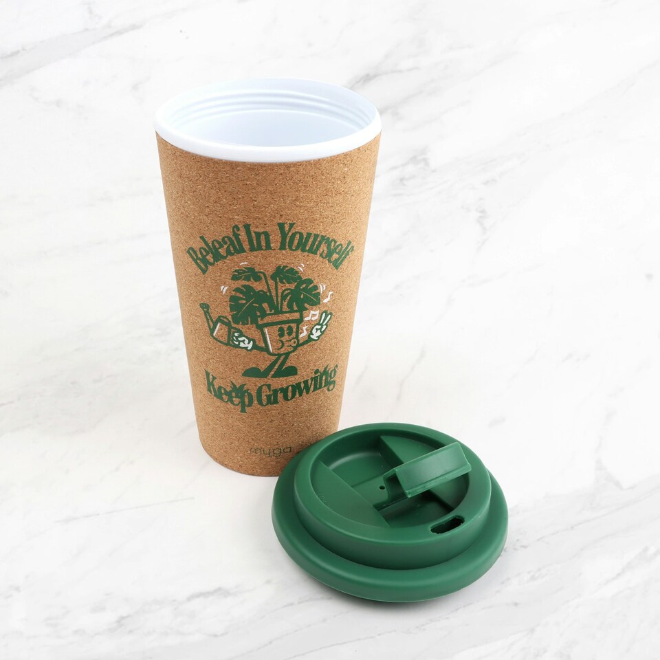image 1 of Myga Double Walled Cork Cup - Beleaf