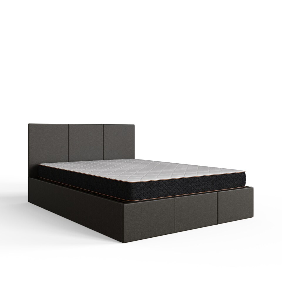 image 1 of End Lift Ottoman Storage Bed Small Double Grey | Grey | Grey