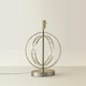 image 2 of ValueLights Modern Chrome Acrylic Jewel Intertwined Double Hoop Design Table Lamp Base | Grey
