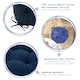 image 2 of Harbour Housewares Round Garden Chair Seat Cushions - Navy - Pack of 4 Blue