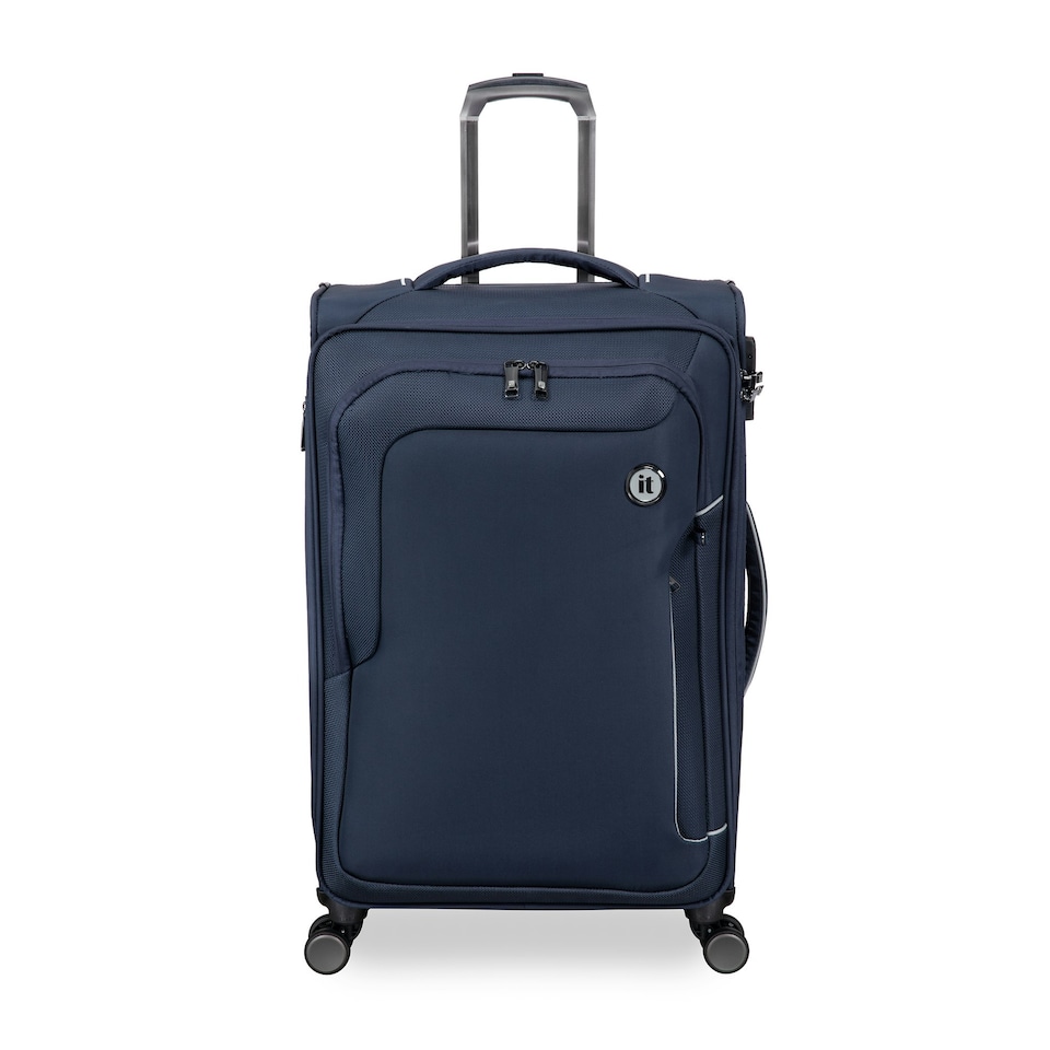 image 1 of IT Luggage Teleported Navy Berry Expandable Medium Suitcase with TSA Lock Blue | Medium