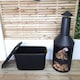 image 9 of 110L Heavy Duty Trunk on Wheels Sturdy, Lockable, Stackable and Nestable Design Storage Chest with Clips in Black
