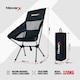 image 5 of MoverX Ultra Lightweight High Back Camping Chair, Foldable Garden Outdoor Picnic BBQ Festival Camp Chairs - Pack of 4
