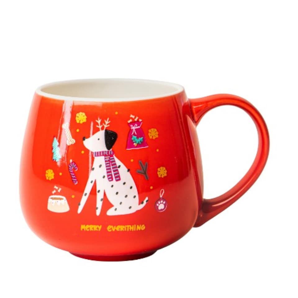image 1 of Christmas Animal Ceramic Mug 400ml | Red | Dalmatian | 400ml | 1