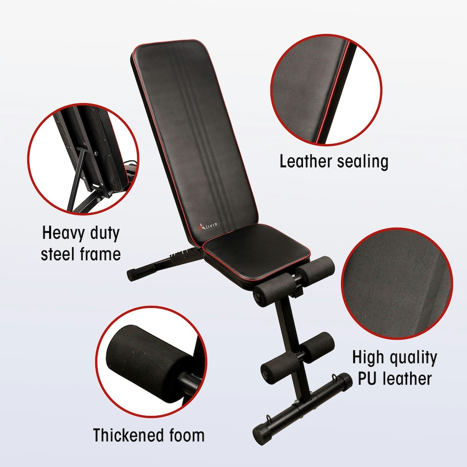 image 1 of Alivio Adjustable Foldable Full Body Workout Utility Weight Bench