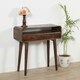 image 3 of Winnie Dark Mango Wood Console Table with 2 Drawers Brown