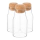 image 1 of Argon Tableware Glass Storage Bottles with Cork Lids - 180ml - Pack of 3