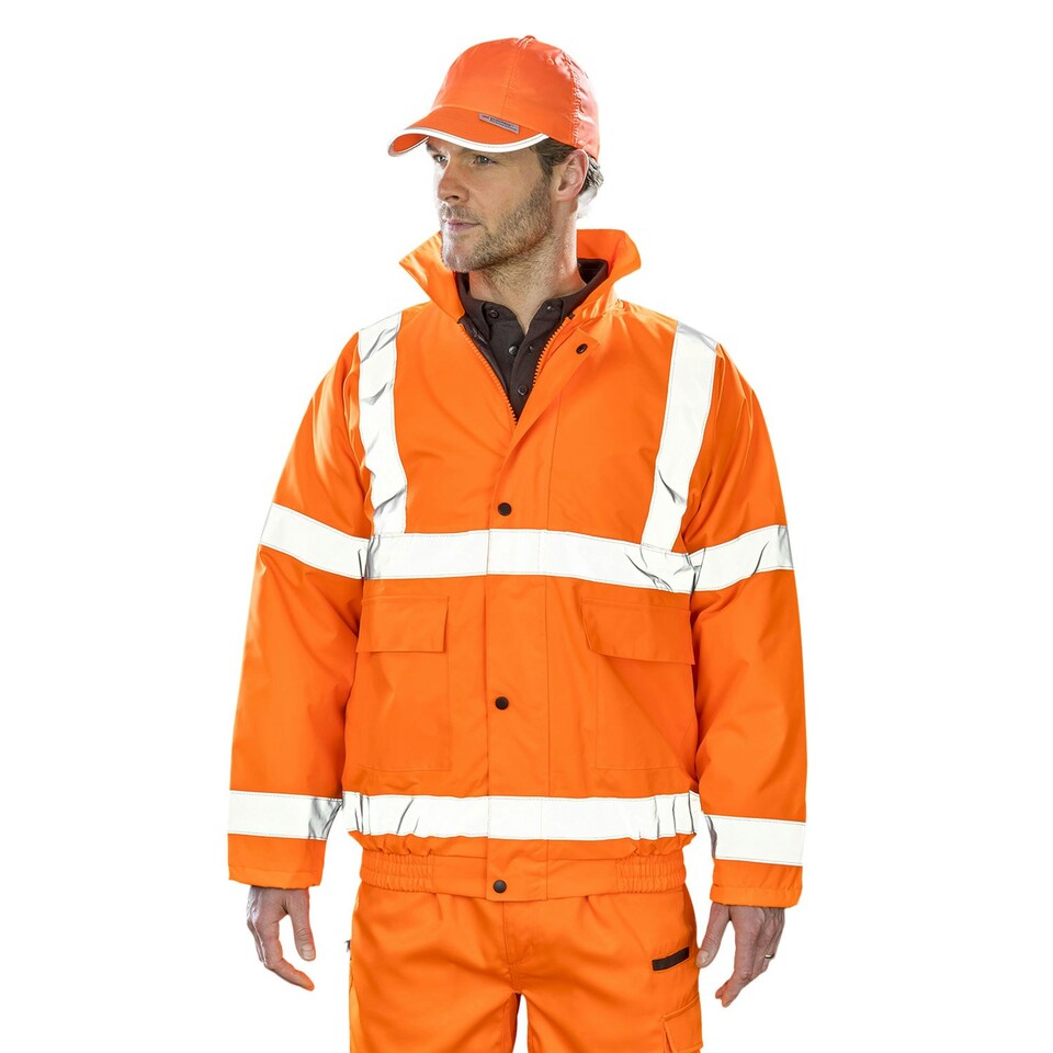 image 1 of Result Core Mens Core Hi-Vis Safety Blouson Jacket - Orange - 4XL