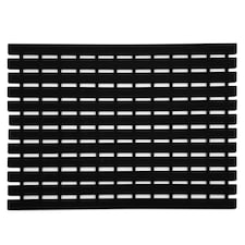 PVC Duckboard Non-Slip Shower Mat - 61cm x 43cm | Black | Black