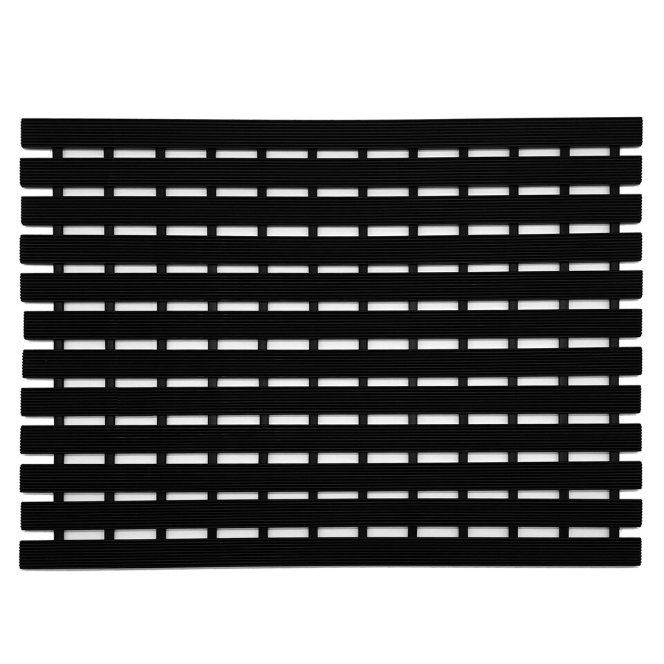 image 1 of PVC Duckboard Non-Slip Shower Mat - 61cm x 43cm | Black | Black