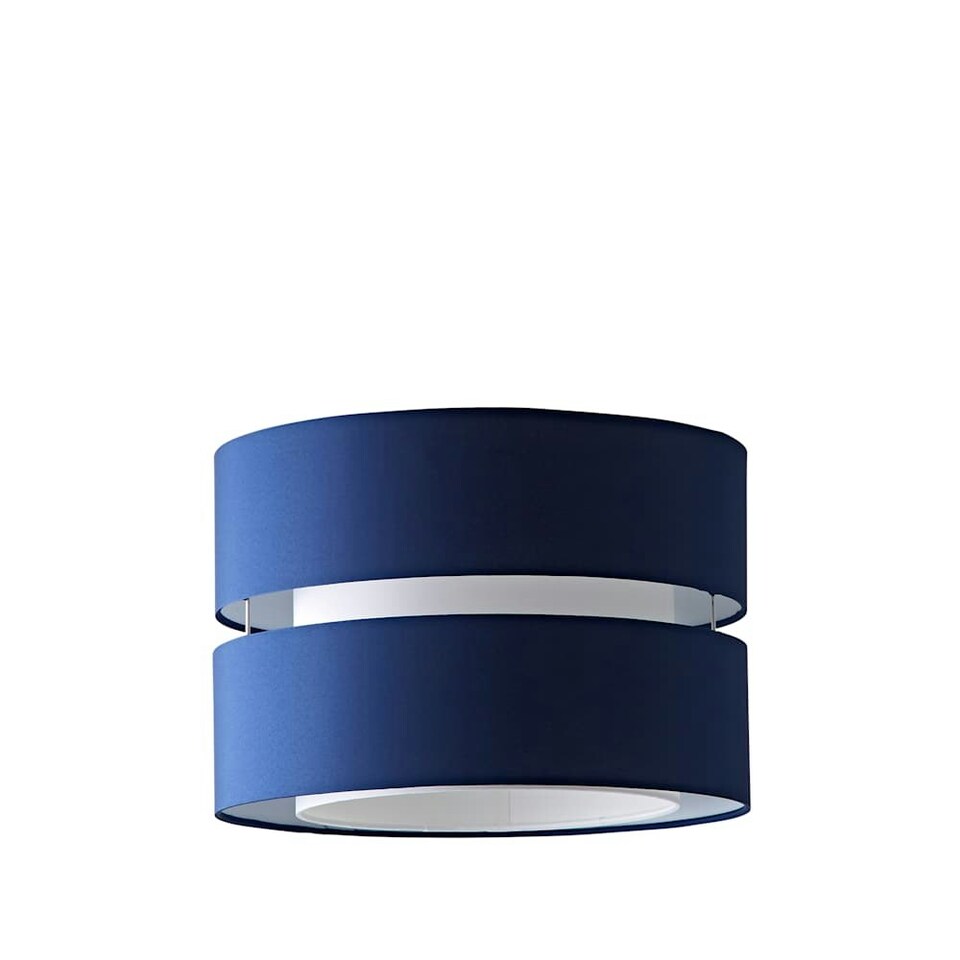image 1 of ValueLights Sophia Large Navy 2 Tier Ceiling Light Shade Blue