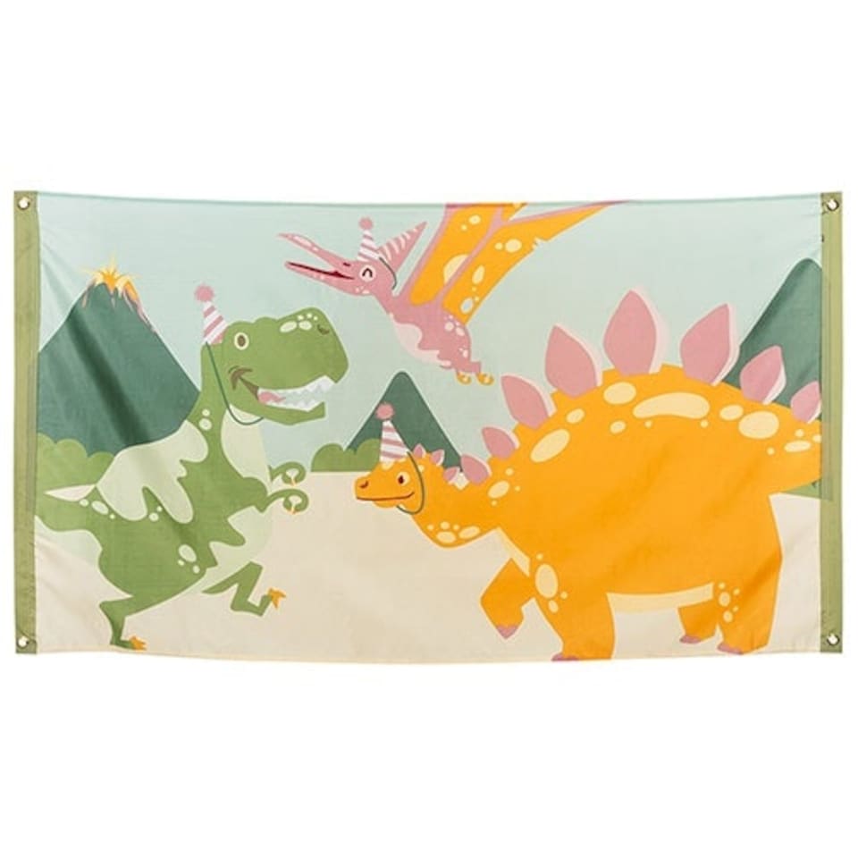 Dinosaur Fun Party Polyester Flag 150cm