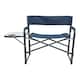 image 2 of Mountain Warehouse Foldable Directors Chair & Table Camping Garden Outdoor Blue | Navy