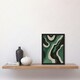 image 2 of Abstract Amazon River Green Living Room Black Framed Wall Art Print A4